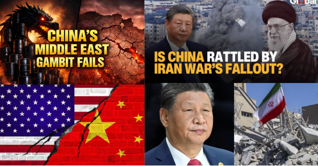 Iran war highlighting risks to China’s economy-first strategy in the Middle East as oil routes near the Strait of Hormuz face disruption.